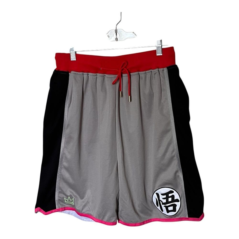 Anime The Culture Multicolor Gray, Black, Red, Pink Pull-On Mesh Shorts Size XXL